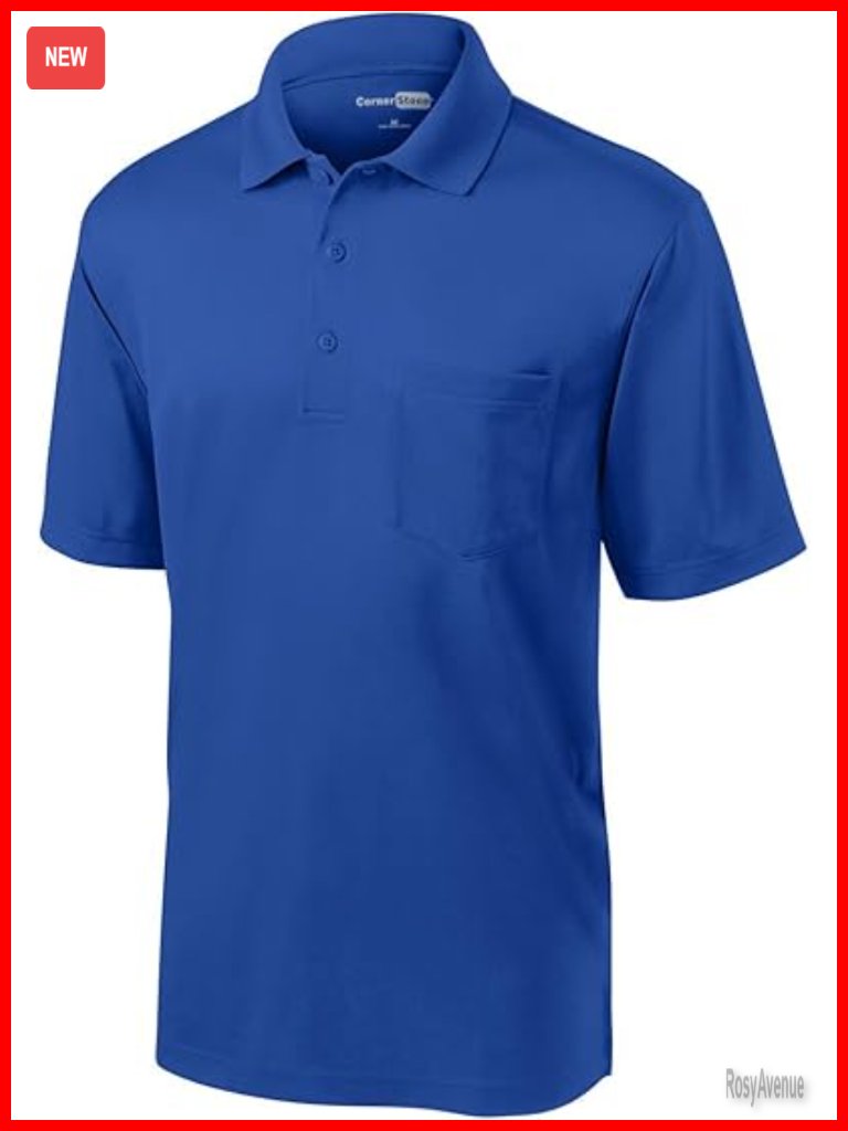 Unisex Snag-Proof Pocket Polo Short Sleeve Collared Work Shirt